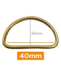 Premium D-ring - Goud 40 mm