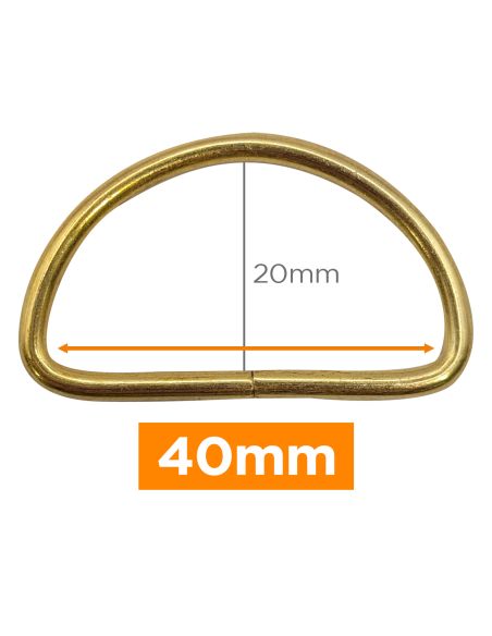 Premium D-ring - Goud 40 mm