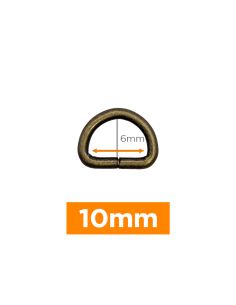 Premium D-ring - Brons 10 mm