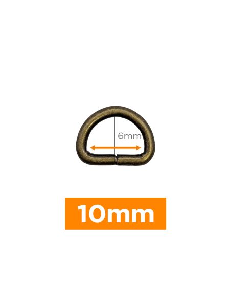 Premium D-ring - Brons 10 mm