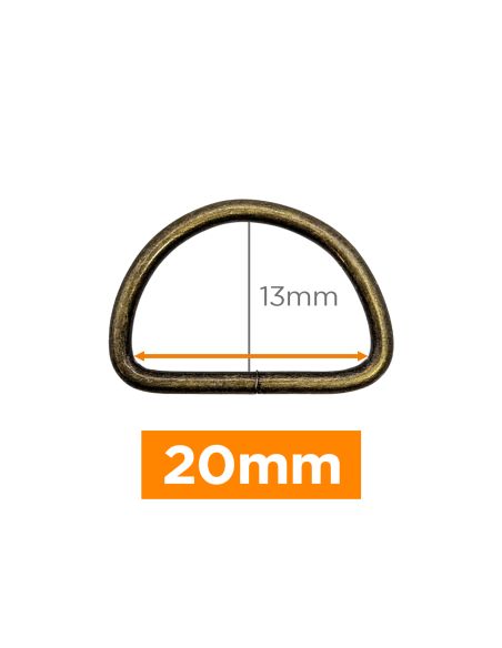 Premium D-ring - Brons 20 mm