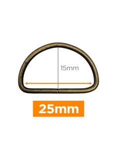 Premium D-ring - Brons 25 mm