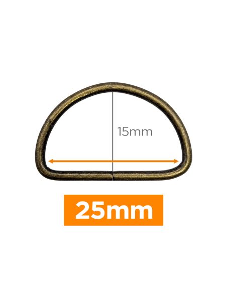 Premium D-ring - Brons 25 mm