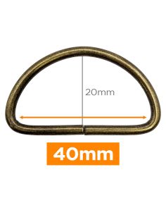 Premium D-ring - Brons 40 mm