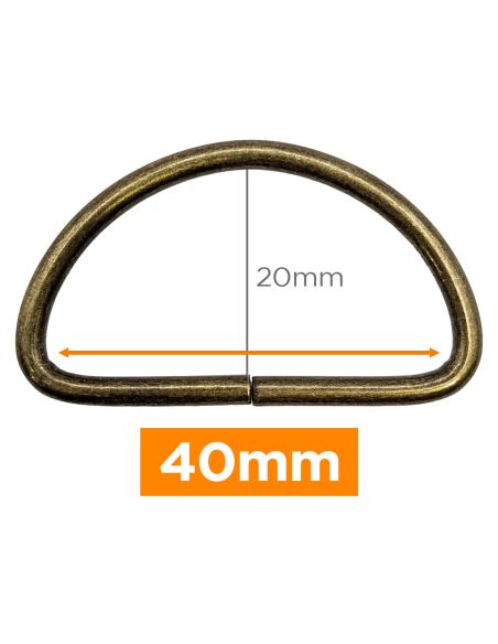 Premium D-ring - Brons 40 mm