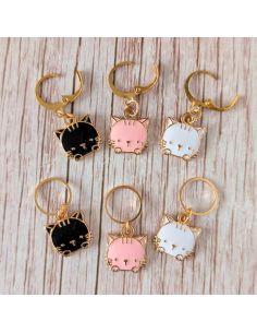 Set van 6 breiringmarkeerders - Kleine katten