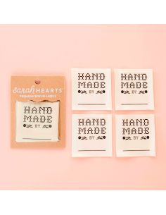 Set van 4 geweven labels - Hand Made By 2