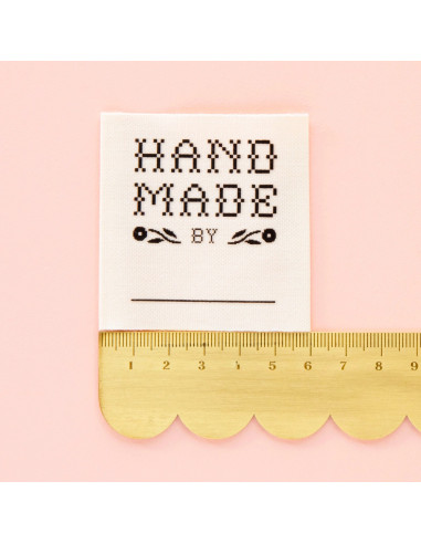 Set van 4 geweven labels - Hand Made By