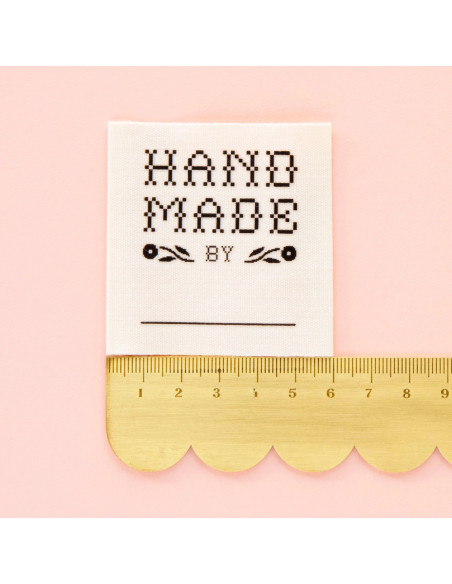 Set van 4 geweven labels - Hand Made By