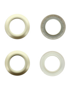 Set van 8 gordijnringen Ø44 mm - Satijn - Goudbeige 2