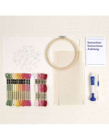 Punch needle kit - Voorjaarsklaprozen