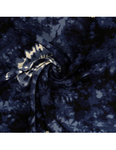 Tie-dye stof - Blauw