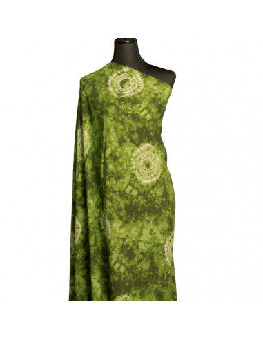 Tie-dye bedrukte stof - Groen