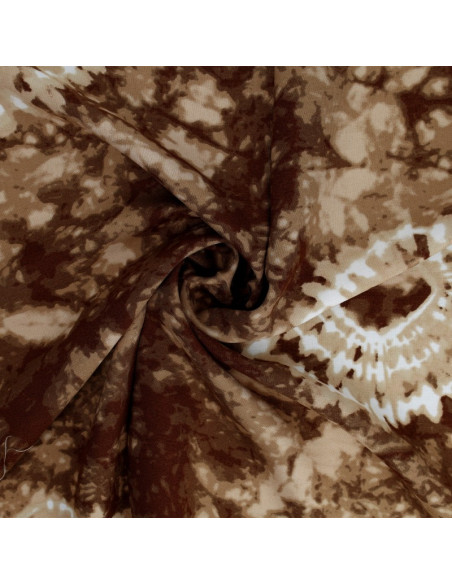 Tie-dye stof - Chocolade
