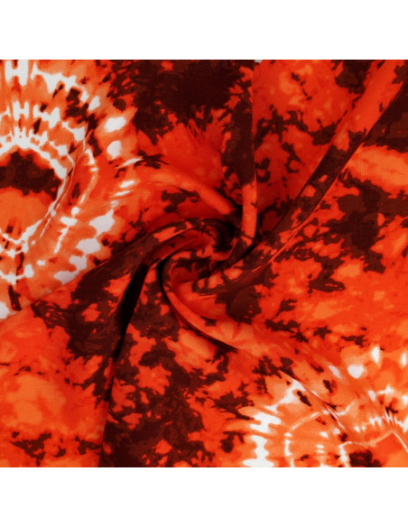 Tie-dye stof - Oranje