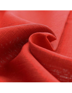 Linnen viscose stof - Rood