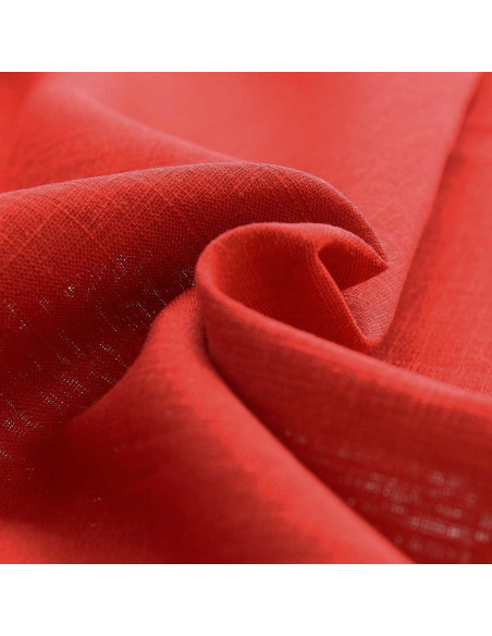 Linnen viscose stof - Rood