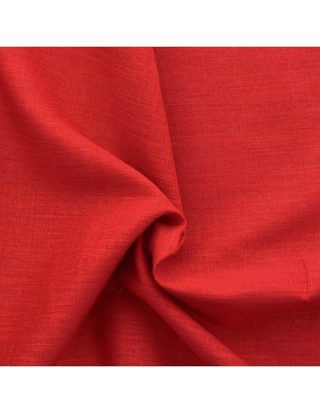 Linnen viscose stof - Rood