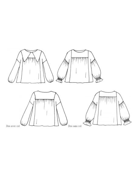 Manna blouse patroon - Anna Rose patronen
