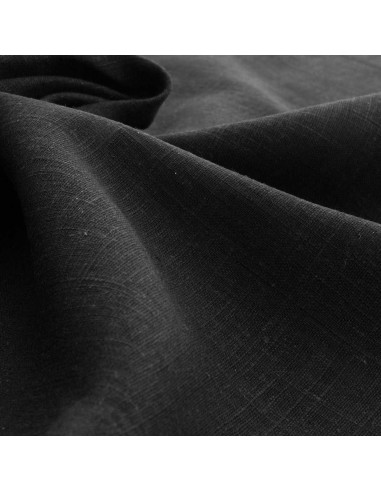 Viscose linnen stof - Zwart