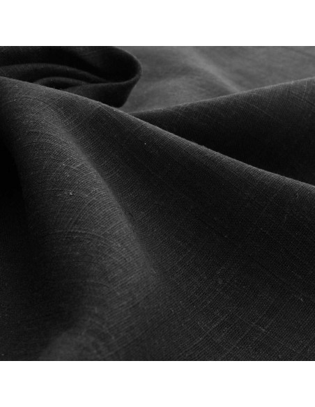 Viscose linnen stof - Zwart