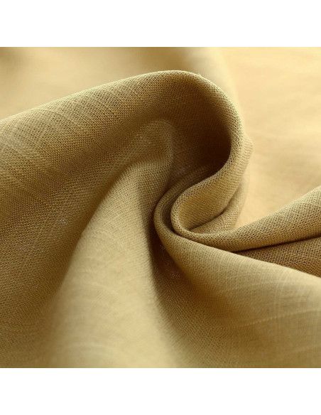 Linnen viscose stof - Oker