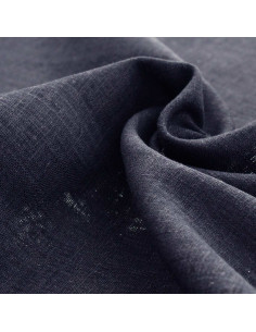 Viscose linnen stof - Marineblauw