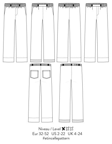 Patroon van de broek Étincelle - Atelier Scämmit