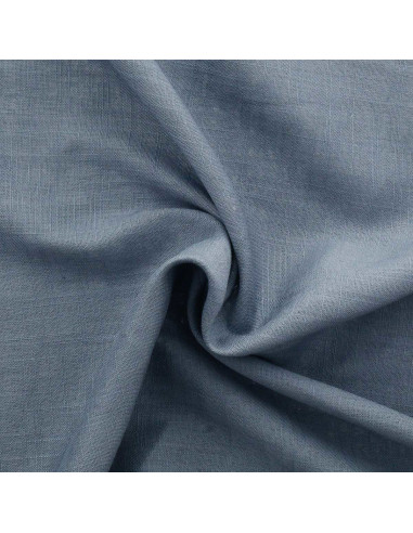 Linnen viscose stof - Donker vintage blauw