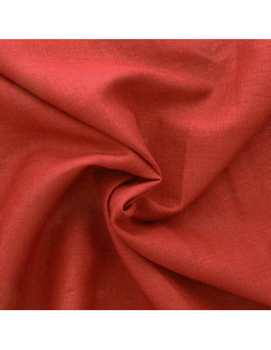 Viscose linnen stof - Robijn