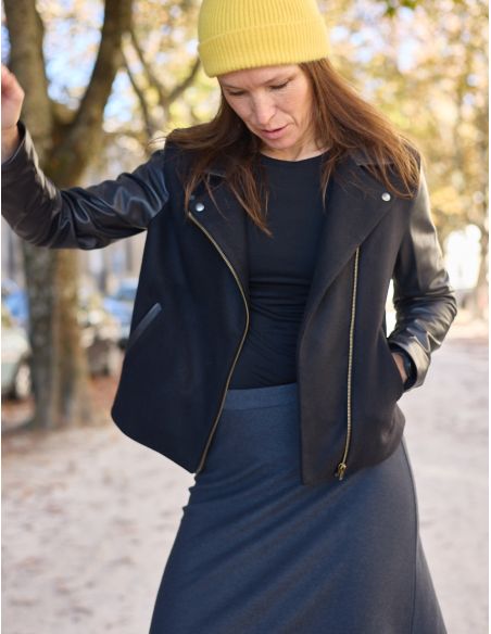 Perfecto-stijl jasje patroon Electra - Atelier Scämmit