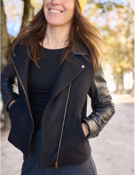 Perfecto-stijl jasje patroon Electra - Atelier Scämmit