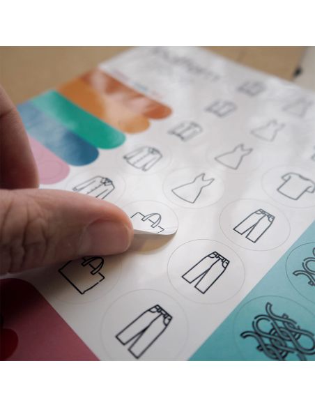 Organisatiestickers voor naaipatronen