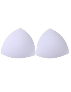 Witte driehoekige beha cups