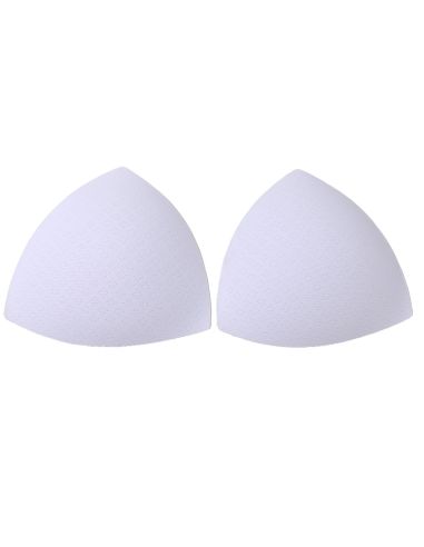 Witte driehoekige beha cups