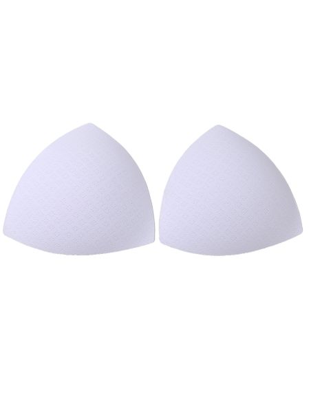 Witte driehoekige beha cups
