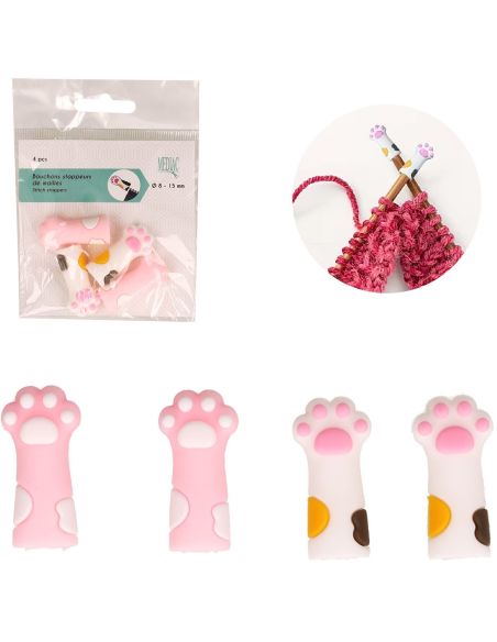 Breistoppers voor breinaalden - Kattenpootjes