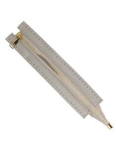 Speciale ritssluiting tas van imitatieleer 30 cm - Zilver