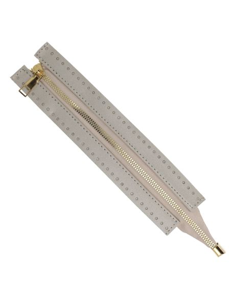 Speciale ritssluiting tas van imitatieleer 30 cm - Zilver