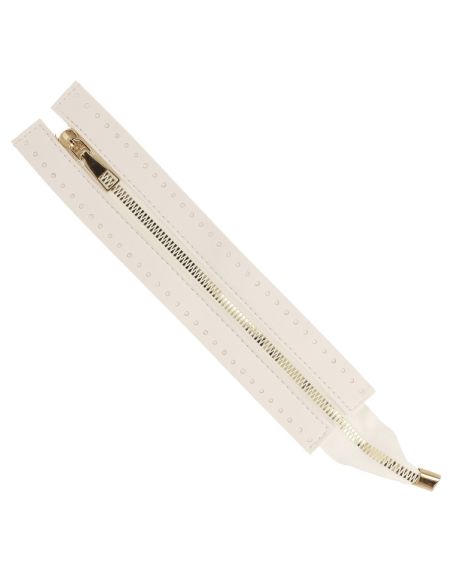 Speciale ritssluiting tas van imitatieleer 30 cm - Wit