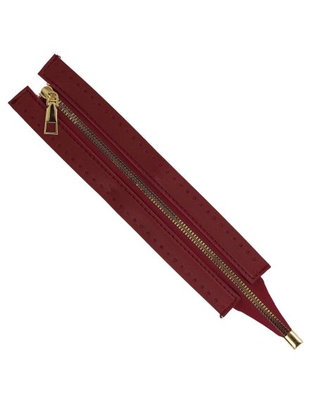 Speciale ritssluiting tas van imitatieleer 30 cm - Bordeaux