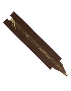 Speciale ritssluiting tas van imitatieleer 30 cm - Bruin