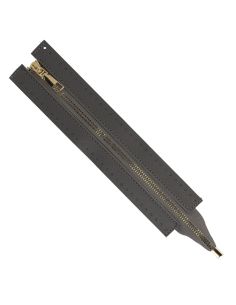 Speciale ritssluiting tas van imitatieleer 30 cm - Donkergrijs