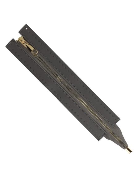 Speciale ritssluiting tas van imitatieleer 30 cm - Donkergrijs