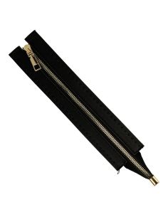 Speciale ritssluiting tas van imitatieleer 30 cm - Zwart