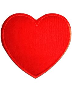 Rood hart strijkembleem