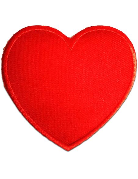 Rood hart strijkembleem