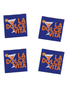 Set van 4 labels om op te naaien - La dolce vita