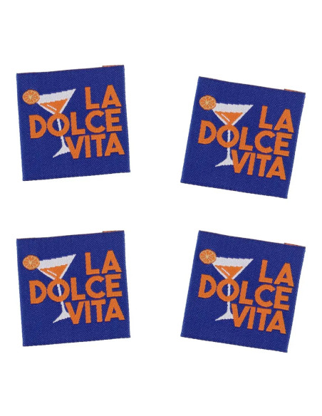 Set van 4 labels om op te naaien - La dolce vita