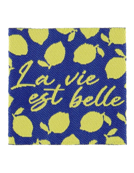 Set van 4 labels om op te naaien - Het leven is mooi